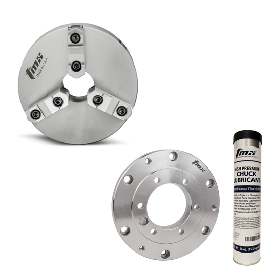 12inch-Back Mount Precision Scroll Chucks - Forged Steel Body- 3jaws