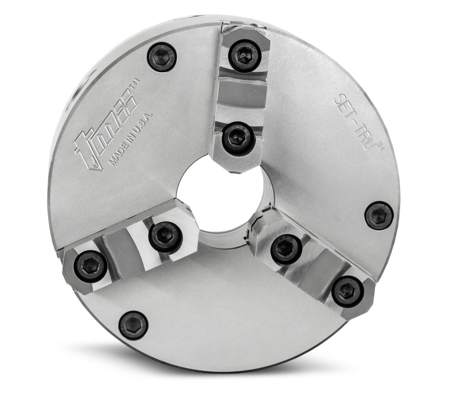 SET-TRU™ 6-Inch Super Precision Scroll Lathe Chuck - Forged Steel Body